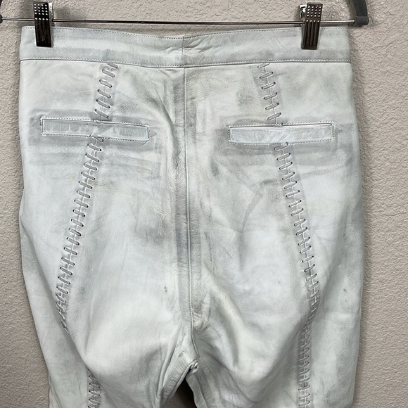 NWT One Teaspoon Leather Distressed Grunge Dirty Stitched Pants Western Sz S - Picture 5 of 13